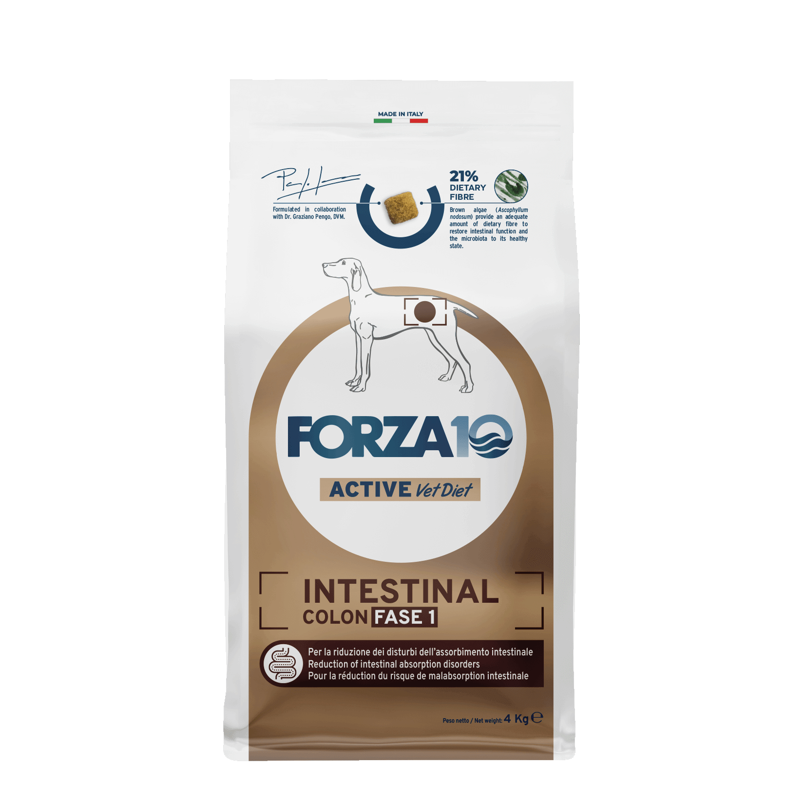Forza10 Active VetDiet Intestinal Colon FASE 1 ar zivīm 4kg