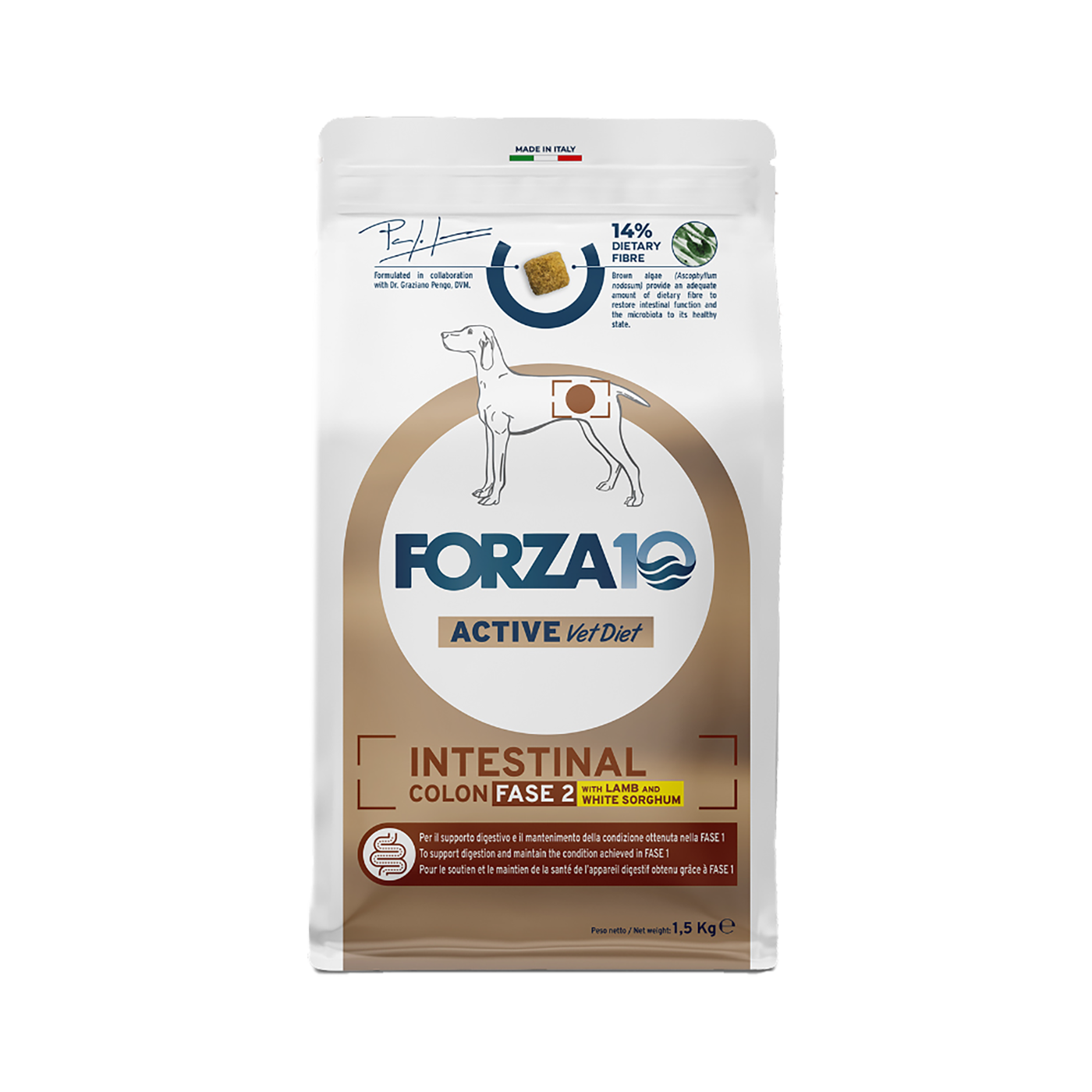 Forza10 Active VetDiet Intestinal Colon FASE 2  ar jēru un sorgo 10kg