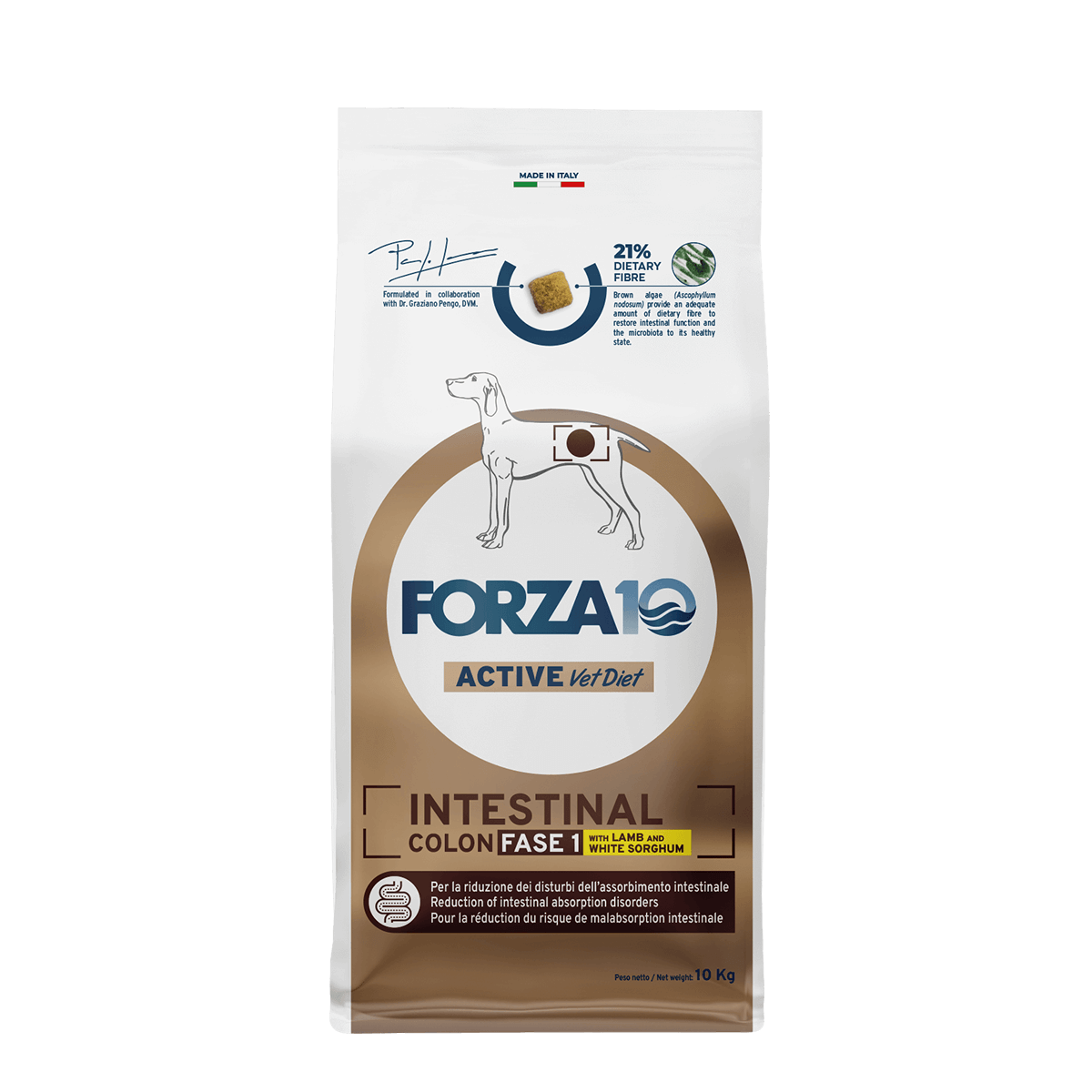 Forza10 Active VetDiet Intestinal Colon FASE 1 ar jēru un sorgo 10kg