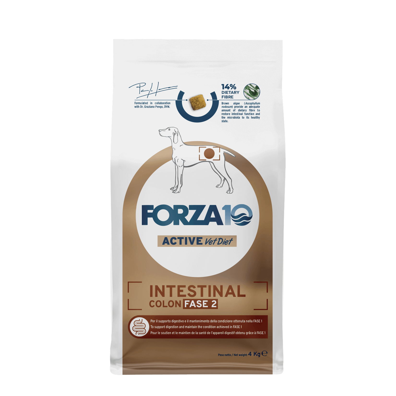 Forza10 Active VetDiet Intestinal Colon FASE 2 ar zivīm 4kg