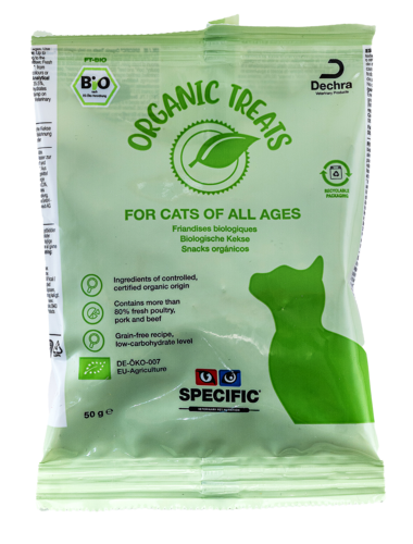 FT-BIO Organic treats for cats 8 x 50g