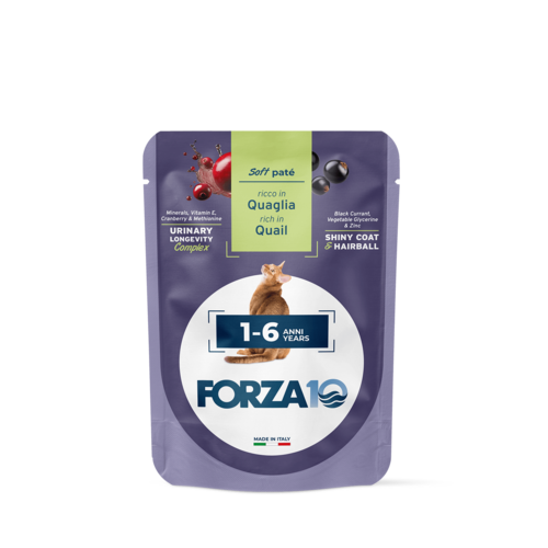 Forza10 BotaniCat pastēte pieaugušiem kaķiem ar paipalu 24x80g