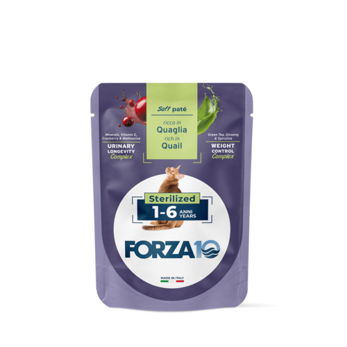 Forza10 BotaniCat pastēte sterilizētiem kaķiem ar paipalu 24x80g