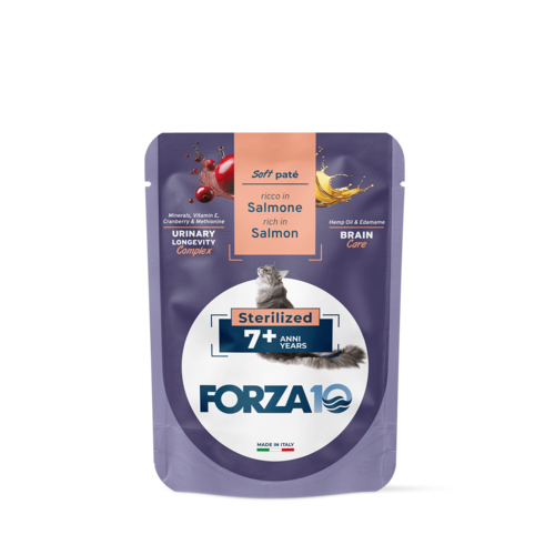 Forza10 BotaniCat pastēte sterilizētiem kaķiem 7+ ar lasi 24x80g
