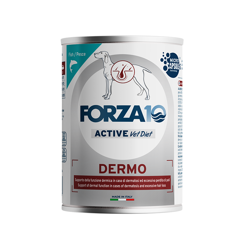 Forza10 Active VetDiet Dermo mitrā barība suņiem 6x390g