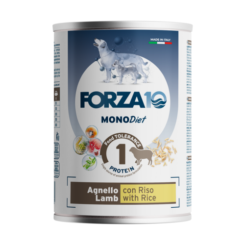 Forza10 MonoDiet konservi suņiem ar  jēru un rīsiem 6x400g