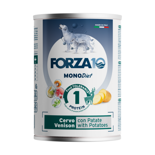 Forza10 MonoDiet konservi suņiem ar briedi un kartupeļiem 6x400g