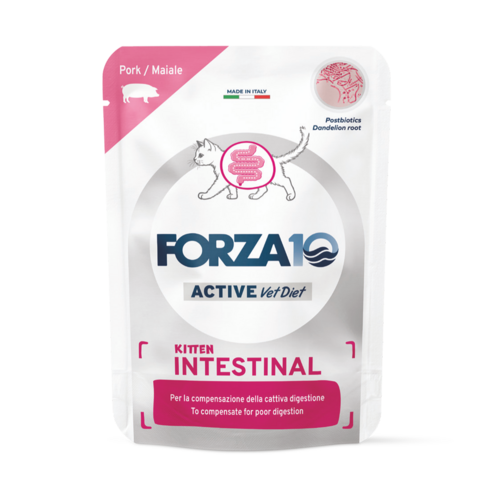 Forza10 Active VetDiet Intestinal Kitten mitrā barība kaķēniem 12x80g