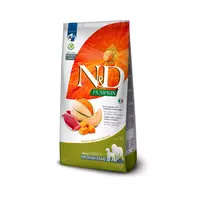 N&D dog pumpkin bezgraudu sausā barība ar pīli, ķirbi un meloni, vidējo un lielo šķirņu suņiem 12kg
