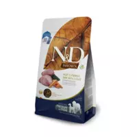N&D dog brown coat bezgraudu sausā barība ar jēru, spirulīnu un burkāniem, vidējo un lielo šķirņu suņiem ar tumšu apmatojumu 2kg