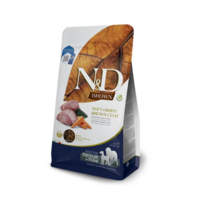N&D dog brown coat bezgraudu sausā barība ar jēru, spirulīnu un burkāniem, vidējo un lielo šķirņu suņiem ar tumšu apmatojumu 2kg