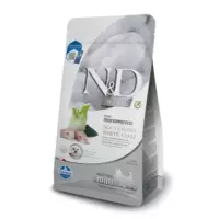 N&D dog white coat bezgraudu sausā barība ar jūras asari, spirulīnu un fenheli, mazo šķirņu suņiem, ar gaišu apmatojumu 5kg