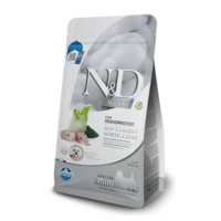 N&D dog white coat bezgraudu sausā barība ar jūras asari, spirulīnu un fenheli, mazo šķirņu suņiem, ar gaišu apmatojumu 5kg