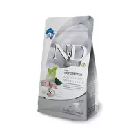N&D dog white coat bezgraudu sausā barība ar jūras asari, spirulīnu un fenheli, mazo šķirņu kucēniem ar gaišu apmatojumu 1,5kg
