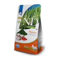 N&D dog spirulina bezgraudu sausā barība ar siiļķi, spirulīnu un godži ogām, mazo šķirņu suņiem 2kg