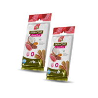 N&D dog quinoa Dental Treat Skin ar pīli, Bezgraudu kārums suņiem ādas un apmatojuma veselībai, Medium/Maxi 4x100g