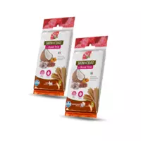 N&D dog quinoa Dental Treat Skin ar siļķi, Bezgraudu kārums suņiem ādas un apmatojuma veselībai, Medium/Maxi 4x100g
