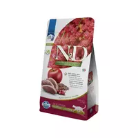 N&D cat quinoa sausā barība bezgraudu ar pīli, kvinoju un āboliem, apmatojuma kamolu izvadīšanai 1,5kg