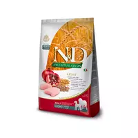 N&D dog ancestral grain sausā barība ar vistu, plēkšņu kviešiem un granātāboliem, vidēkām un lielām suņu šķirnēm, LIGHT 12kg