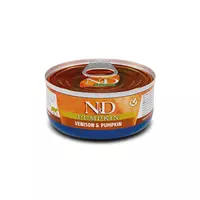 N&D cat pumpkin konservi kaķiem ar brieža gaļu un ķirbi 6x70g