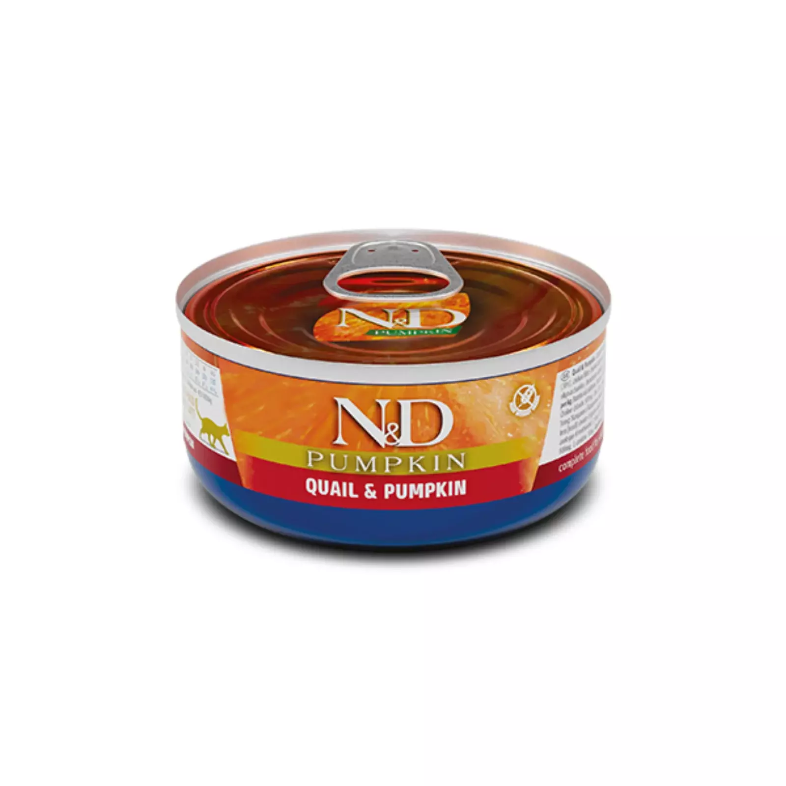 N&D cat pumpkin konservi kaķiem ar paipalu, vistu un ķirbi 6x70g