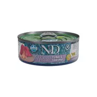 N&D cat natural ar tunci un garnelēm, konservi kaķiem 6x140g