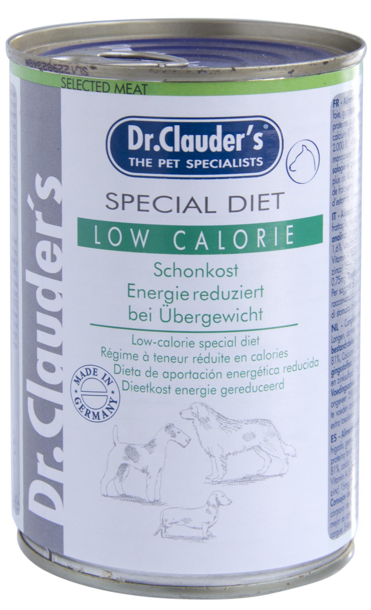 *Dr.Clauder's konservs suņiem Special Diet - Low Calorie 6x 400g