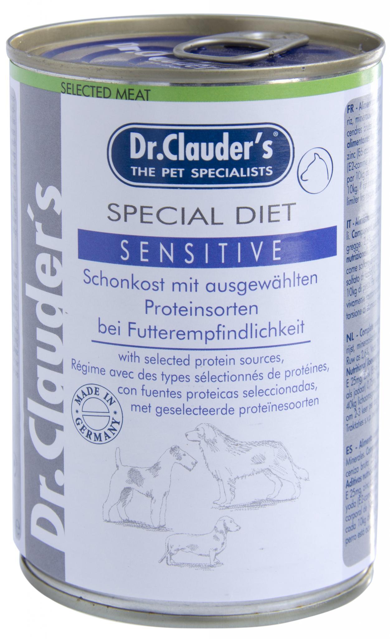 *Dr.Clauder's konservs suņiem Special Diet - Sensitive  (alerģijas gadījumos), 6x 400g