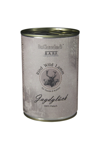 DR. CLAUDER'S B.A.R.F. - Canned meat for dogs - Game meat/Beef/Lamb - 6x 400g