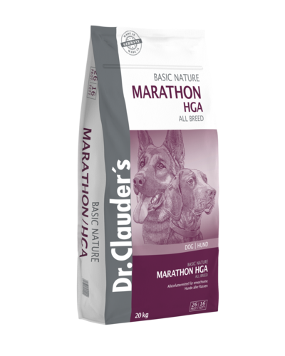 Dr.Clauder´s BASIC NATURE MARATHON HGA - sausā barība pieaugušiem suņiem ar īpaši paaugstinātu enerģijas patēriņu, 20kg