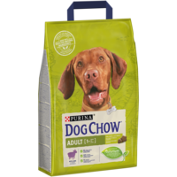 DOG CHOW pieaugušiem suņiem no 1-5 gadiem ar jēra gaļu 2.5kg