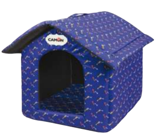 Camon blanket, L, blue with dice, CC0011/A