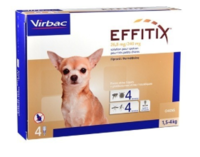 Virbac EFFITIX 26,8 mg/240 mg (1,5- 4kg) suņiem N4