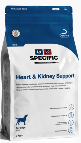 Specific Dog VetDiet CKD Heart&Kidney Support sausā barība suņiem 7kg
