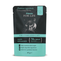 Fitmin for sterilized cats - chunks in salmon sauce 85g