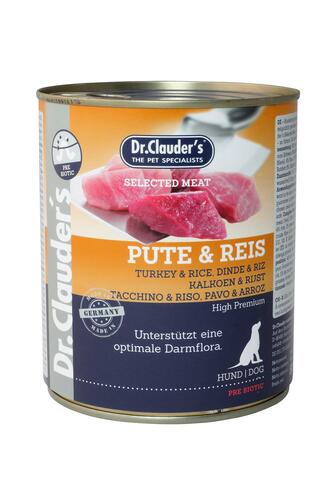 Dr. Clauder's Tītars and Rice, Dog Food PRE BIOTIC, 800g