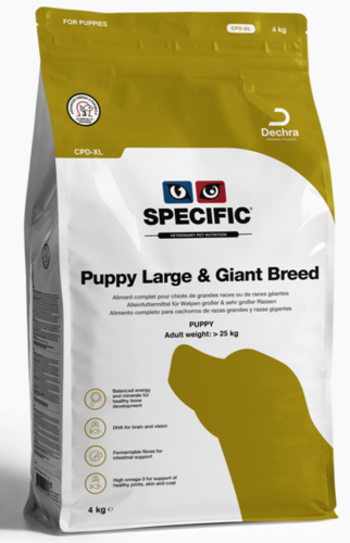 Specific Dog CPD-XL Puppy Large&Giant Breed sausā barība lielo un gigantisko šķirņu kucēniem 12kg