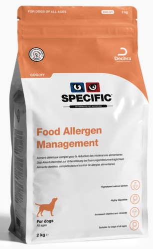 Specific Dog Vetdiet CDD-HY Food Allergy Management sausā barība suņiem 7kg