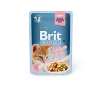 Brit Premium konservi kaķēniem, vistas fileja mērcē kaķēniem, 85 g 