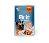 Brit Premium konservi kaķiem, tītara fileja mērcē, 85 g 