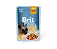 Brit Premium konservi kaķiem, tunča fileja mērcē, 85 g 