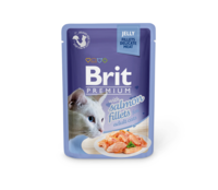 Brit Premium konservi kaķiem, laša fileja želejā, 85 g 
