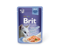 Brit Premium konservi kaķiem, laša fileja želejā, 85 g 
