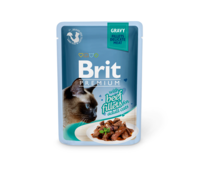 Brit Premium konservi kaķiem, liellopa fileja mērcē, 85 g 