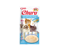 Gardums kaķiem- Churu Cat Snack ar tunci un ķemmīšgliemenēm, 4x14g
