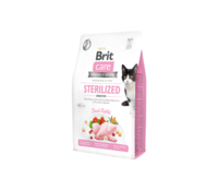 Brit Care Sensitive bezgraudu barība sterilizētiem kaķiem ar trusi, 2kg