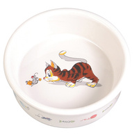 Bowl for cats: Trixie Ceramic Bowl, 0.2l/11cm, white