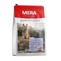 High premium MERA pure sensitive mini adult JĒRS & RĪSI 1kg
