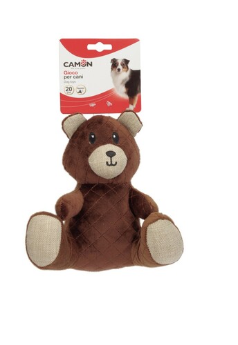 Brown toy bear with squeaker, AH4129, 20cm