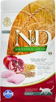 N&D cat ancestral grain sausā barība ar vistu un granātāboliem, ADULT 10kg